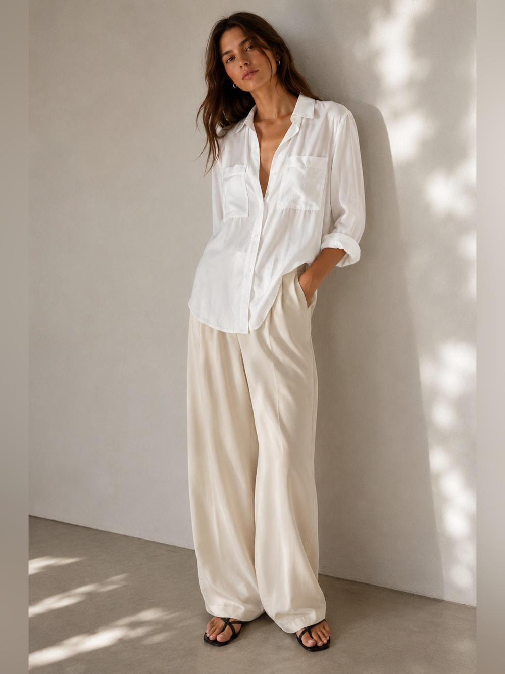 Aritzia Babaton Utility shirt 100% Lyocell size medium nwot